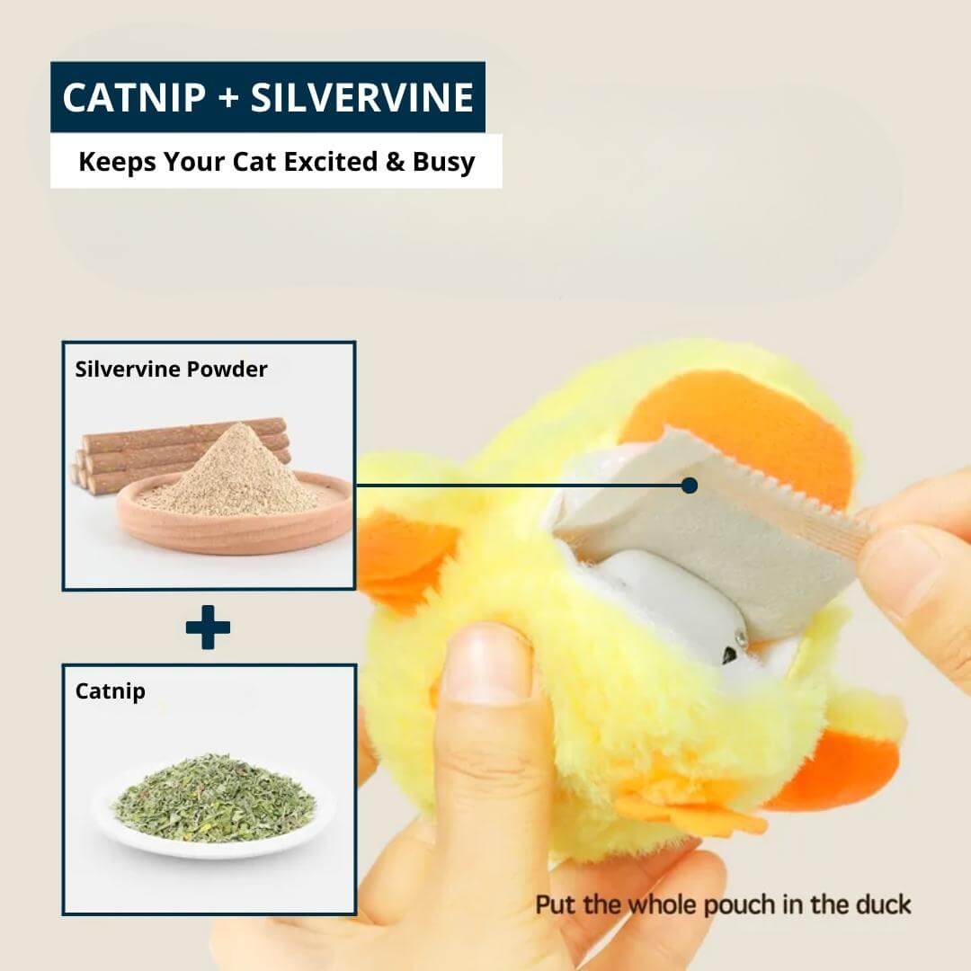 Quacky Pal™ - Flapping Duck Cat Toy - Default Title, Nymock