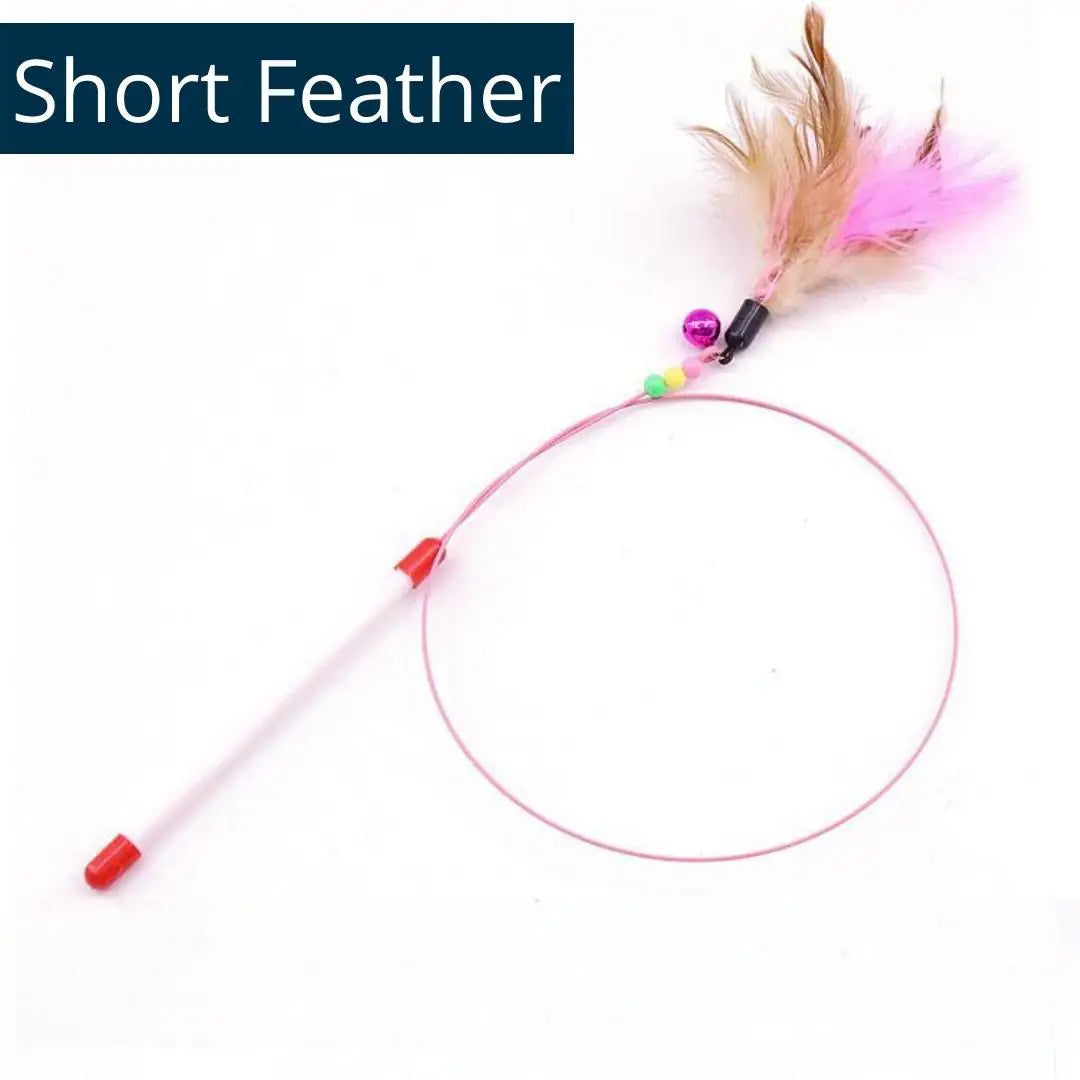 Nymock™ Feather Teaser Cat Wand - Short Feather, Nymock