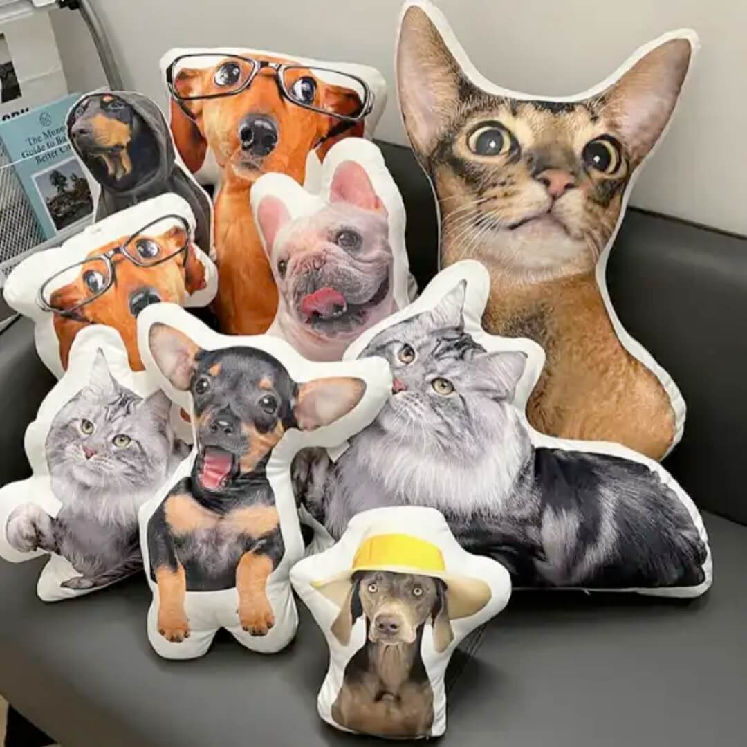 Shaped Pillow Dog Portrait Pillow Photo Pillow Custom Dog Pillows