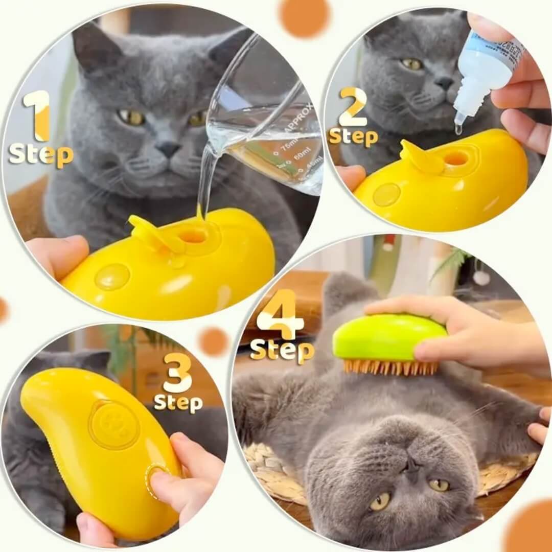 KittySpa™ - Cat Steam Brush - Green, Nymock