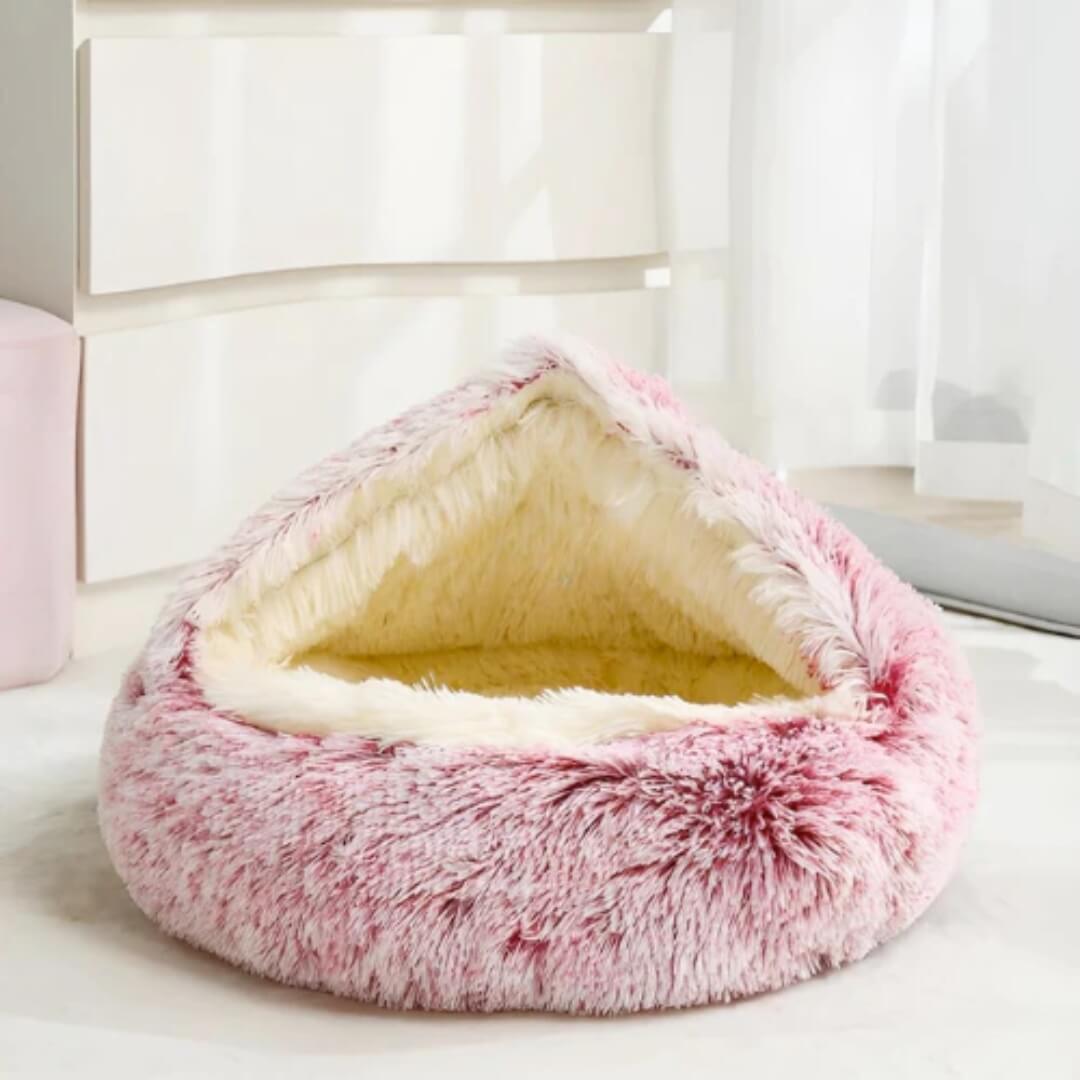 Calming Cave™ - Plush Cat Bed - Pink / Small, Nymock