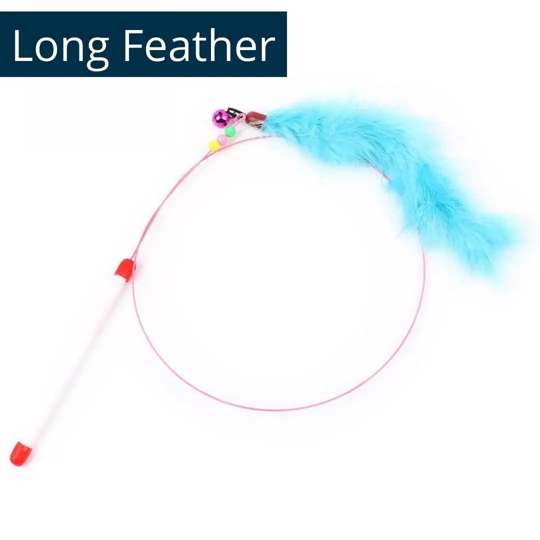 Nymock™ Feather Teaser Cat Wand - Long Feather, Nymock