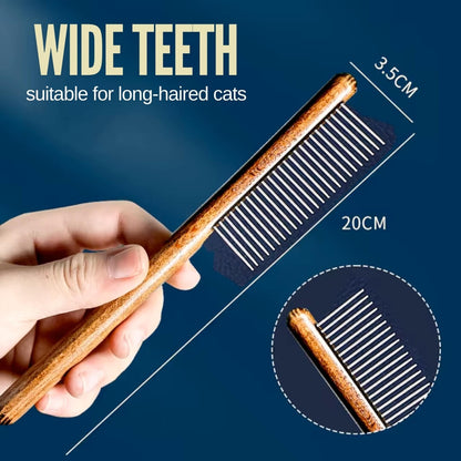 Nymock™ Wooden Cat Comb - Wide, Nymock