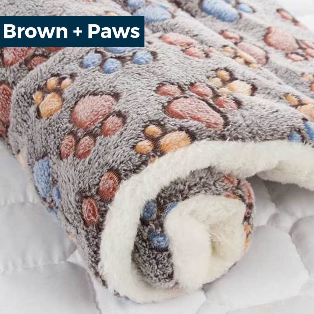 ThermaPad™ Self-Heating Cat Mat - Brown + Paws, Nymock