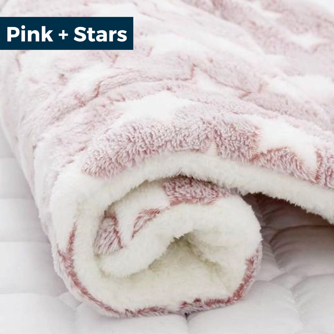 ThermaPad™ Self-Heating Cat Mat - Pink + Stars, Nymock